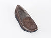 Patent mottled loafer