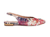 Moda di Fausto floral leather slingback