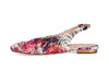 Moda di Fausto floral leather slingback