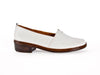 Ara punched soft white leather loafer