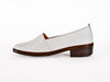 Ara punched soft white leather loafer