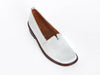 Ara punched soft white leather loafer