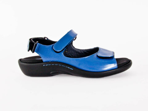 Wolky Salvia adjustable denim blue leather sandal