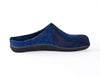 Haflinger Blizzard pure wool non slip sole navy blue slipper