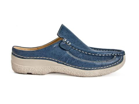 Ellie Dickins Shoes Super comfy ladies blue denim leather mules Ellie Dickins Shoes