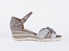 Wedge sandal in soft leather