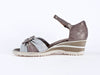 Wedge sandal in soft leather