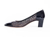 Clearance 50% off Patent leather and net black court
