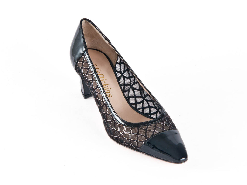 Black cheap leather courts