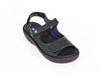 Wolky Rio adjustable black leather sandal