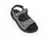 Wolky Rio adjustable black & grey leather sandal