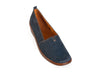 Ara punched leather navy blue loafer