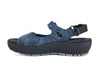Wolky Rio "Crash" adjustable denim blue leather sandal