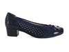 Clearance 50% off Ara wide fit navy patent leather toe court