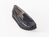 Hegli chunky sole black leather loafer