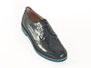 Brogue patent navy leather lace-up