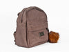 Ara back pack handbag taupe soft zip pom-pom