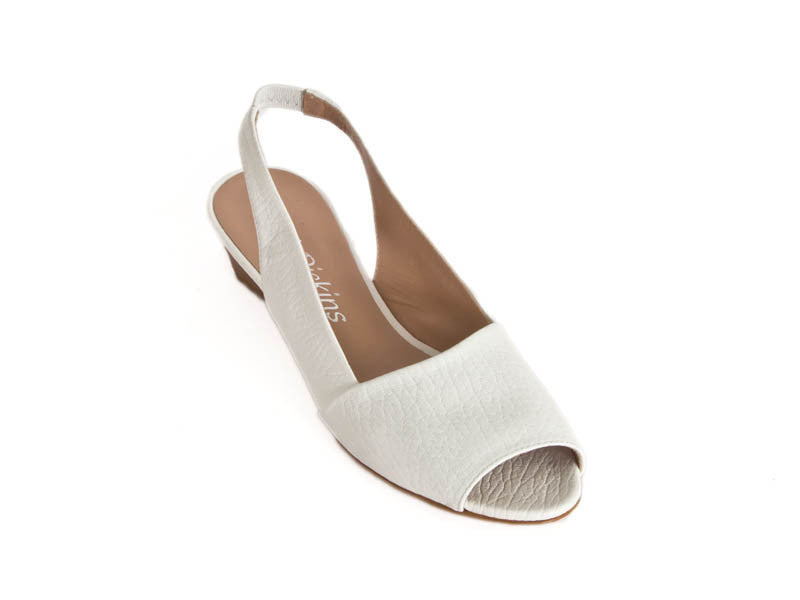 White peep toe slingback sales heels
