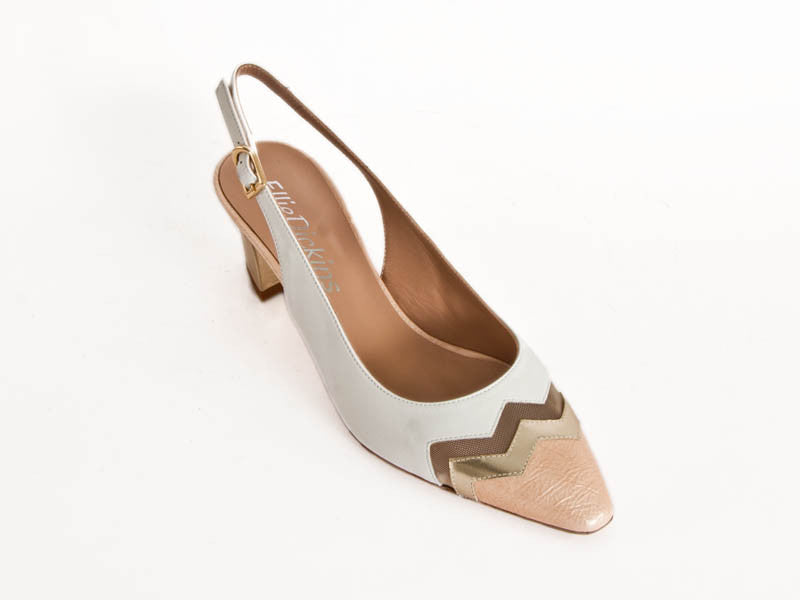 Ellie Dickins Shoes Slingback with feature contrast toe