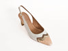 Slingback with feature contrast toe