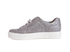 Textured leather lace-up trainer
