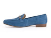 * Ara High Soft chain detail pale blue suede loafer