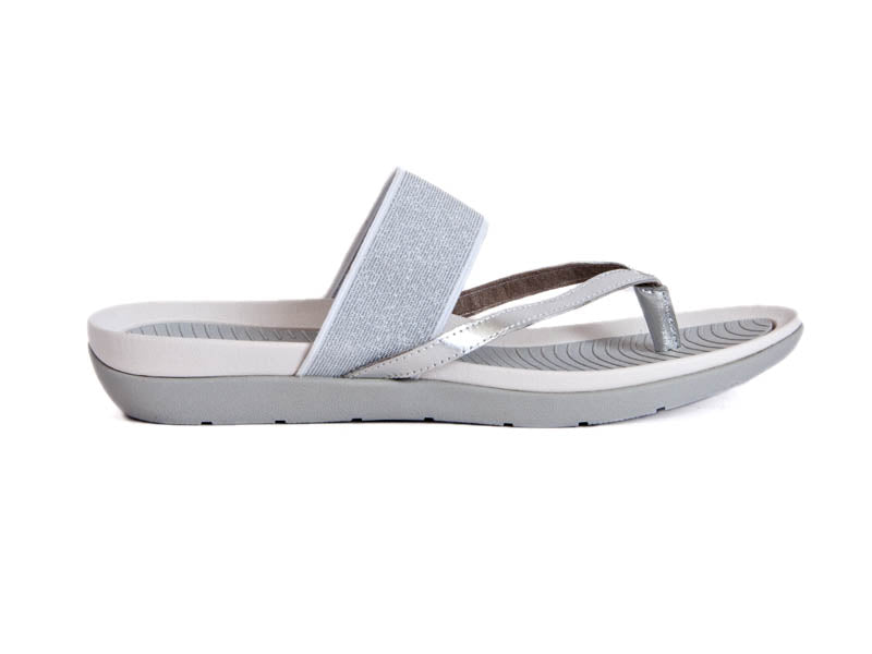 Ellie Dickins Shoes Ara silver leather toe post mules Ellie