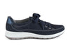 Ara navy blue nubuck leather trainer shoe