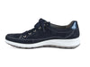 Ara navy blue nubuck leather trainer shoe