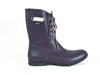 purple lace front mid height wellington boots - side view - Ellie Dickins Shoes