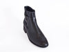 Ara trim detail black hi-shine leather ankle boot
