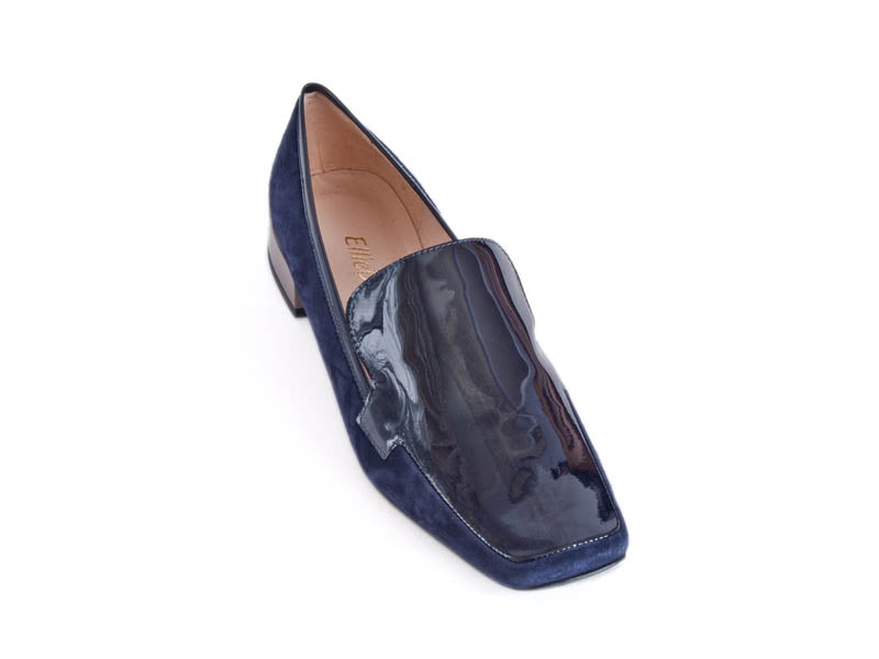 Navy blue patent leather cheap loafers