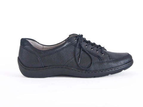 Henni nubuck + croc lace-up