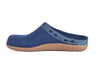 Haflinger Blizzard pure wool non slip sole navy blue slipper