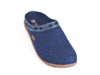 Haflinger Blizzard pure wool non slip sole navy blue slipper