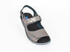 Wolky Scala wedge adjustable grey leather sandal