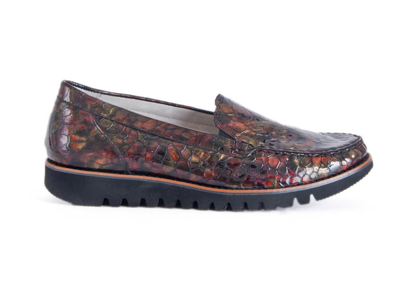 * Closing down sale 50% off Waldlaufer Habea mottled bordo red leather loafer