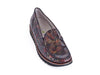 Waldlaufer Habea mottled bordo red leather loafer
