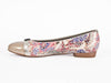 Ara mosaic with contrast toe taupe leather pump
