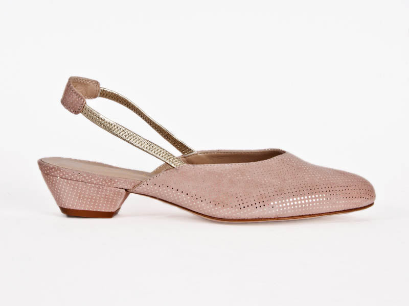 large ladies slingback pink leather comfortable small shoe size