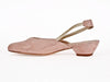 large ladies slingback pink leather comfortable small shoe size