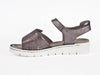 Ara silver grey metallic leather sandal