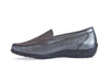 Klare grey & snakeskin effect leather loafer